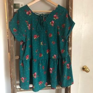 Peplum Floral Top